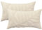Tosleo 2er Set Kissenbezüge Blatt Stickerei 30x50cm Blume Garten Baumwolle Dekorative Beige Büschel Kissenhülle Zierkissenbezüge für Sofa Schlafzimmer Wohnzimmer Sofakissen Couchkissen