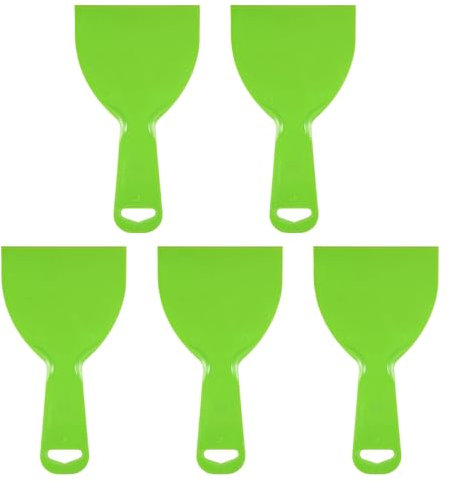 sourcing map 5pcs Putty Scraper 4 Flexible Plastic Putty Knives for Taping Drywall Spreading Painting Wall Scratching