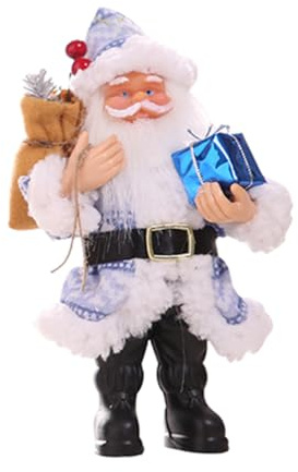 Amosfun Weihnachtsmann-Figur Aus Kunstharz 20 X 12 cm Weihnachtsschmuck Weihnachtsmann Rustikale Innendekoration