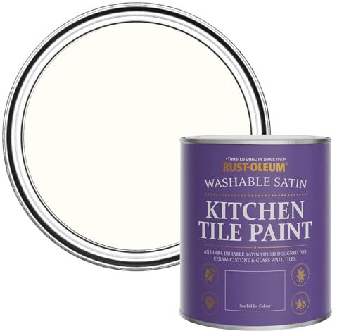 Rust-Oleum Pink water resistant Kitchen Tile Paint in Satin Finish - Sweet Nothing 750ml