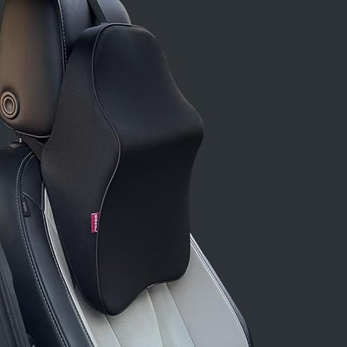 MMHGFIR Auto Nackenkissen für Kopfstütze, für Mercedes Benz CLS Shooting Brake X218 2012-2017 Autokissen Aus Leder Und Memory Foam, Reisekissen Zur Nackenstütze,Bequemes/Atmungsaktives,B