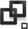 Light Switch Finger Plates, Matt Black Light Switch Surround 3.38Inch Square Shape Acrylic Single Light Switch Covers Simple Wall Socket Stickers for Home Decoration, 2Pcs