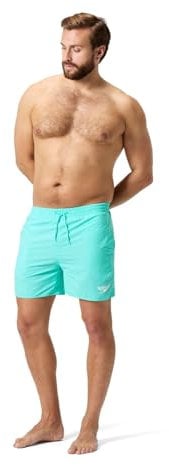 Speedo Men's 16 Watershort Swiming Trunks| Quick Dry | Comfortable Fit | Clasic Style | Drawstring Waist, Arctic Glas, XS