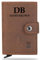 Blade® Personalisiertes Slim Kartenetui für Herren/Damen - Wallet mit Pop-Up-Funktion | Leder Kreditkartenetui mit RFID Schutz | Platz für 6-8 Karten | Individuelles Karten Portemonnaie-Tobacco