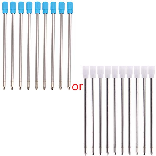 SOUTHJIELING Ersatzminen für Kugelschreiber, 1,0 mm, Blau, Schwarz, 10 Stück