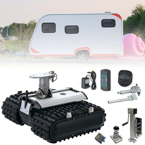 QYOEGSQ Déplaceur remorque,capacité Charge 450kg Déplaceur remorque électrique avec télécommande,capacité remorquage 4500kg,autonomie 2h Kit Chariot Camping-Car motorisé,cric remorque Bateau Caravane