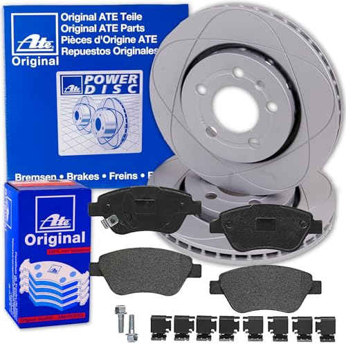 ATE PowerDisc Bremsscheiben 257mm + Beläge vorne passend für ADAM + Corsa D