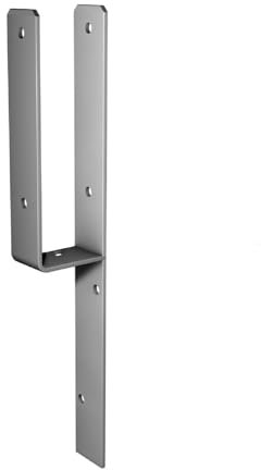 U-Pfostenträger zur Montage auf Winkelstützen und L-Randsteine (für Pfosten 90x90 mm)