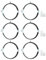 Sourcing Map 6 Pcs Adjustable Galvanized Iron Pipe Bracket Clamp, 6 (152mm) Wall Ceiling Mount Pipe Hanger with Expansion Tube