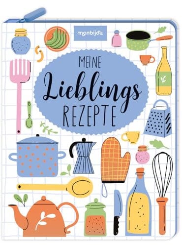 Meine Lieblingsrezepte - Eintragbuch mit Reißverschluss: Rezeptbuch mit Register und Reißverschluss