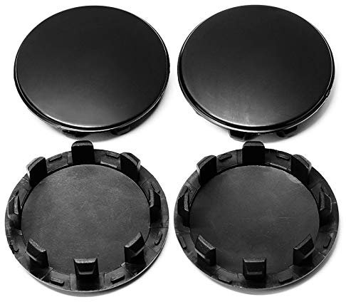 ZZTWER 4 Stück schwarz 58 mm/53 mm/50 mm passend für 56 mm Logo Auto Radmitte Radkappe Radkappenabdeckung für KIA Sportage Sorento Rio K5 Optima für Hyundai Radnabenkappen