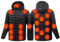 KODMNSW Beheizbare Jacke mit Kapuze für Herren und Damen Heizjacke 25 Zonen Heizung Wärmejacke Thermojacke Beheizte Jacke Winterjacke mit Heizung 4 Bedientasten Schwarz XL Angebote des Tages Heute