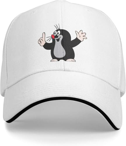 Baseballkappe Snapback Sonnenhut Punk Baseball Cap für Damen und Herren Verstellbarer Cartoon Hut Maulwurf Sonnenschutz Mode Geburtstagsgeschenk für Männer und Frauen