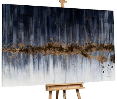 KunstLoft Ölgemälde 'The Sweet Escape' 180x120cm | Original Handgemalte Gemälde | Abstrakt | Blau | Leinwand-Bild Ölgemälde einteilig groß | Modernes Kunst Ölbild
