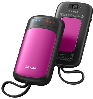 OCOOPA Dual-Sided Hand Warmers Rechargeable, 2-in-1 Electric Handwarmers with UL-Certified, 3 Heating Levels, Pocket Size USB Hand Warmers for Outdoor Camping & Hunting, Gifts for Men, UT5 DuoHeat
