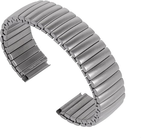 Dcasmo group Bracelet de Montre Fixoflex Mat pour Homme Vintage NOS 1960 1970 - Armis Bande Original en Acier Inoxydable Élastique - Strap d'Horlogerie Ancienne Traditionnelle