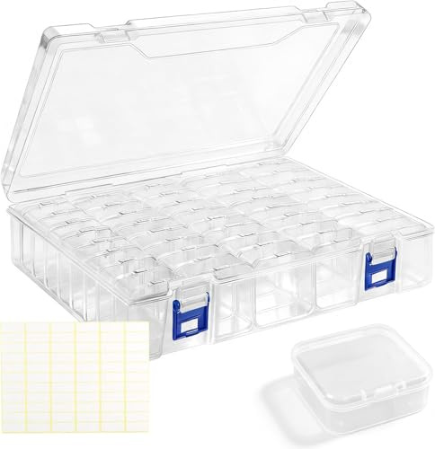 Dengthrive 46 Pcs Bead Organiser Storage Box Small Bead Organizers