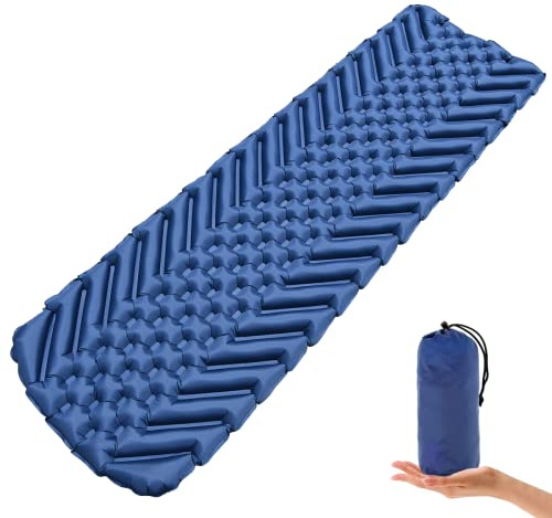 Sundom Isomatte Camping Outdoor Ultraleicht Camping Isomatte Aufblasbare, wasserdichte Faltbar Luftmatratze, Kleines Packmass Campingmatte Schlafmatten für Camping Wandern Sport Reisen Backpacking