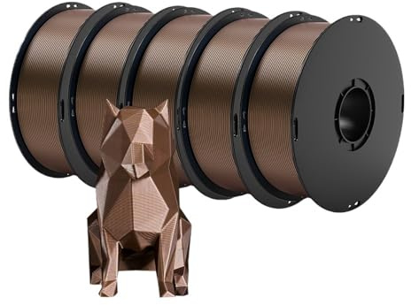 Kompatibel For ANYCUBIC Kobra S1/Kobra 3 3D-Drucker, 5 Kg/4 Kg Metall-PLA-Filament, Metallische Textur, 3D-Druck-Verbrauchsmaterial(Metal Cooper)