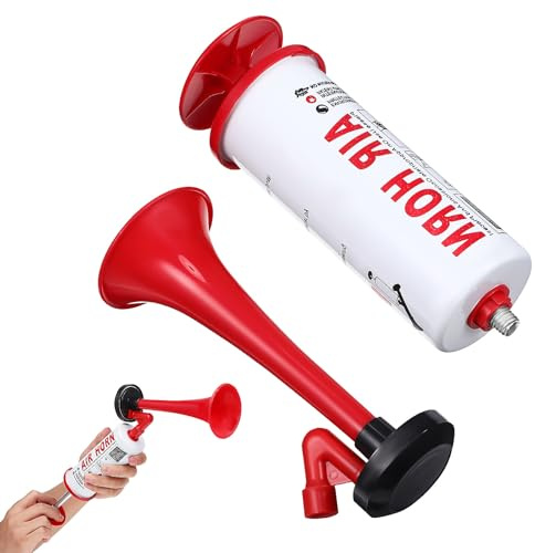 GAROZATION Handluftpumpe Signalhorn Handheld Air Horn Rote Lufthupe mit Komfortgriff für Sportveranstaltungen und Fahrzeuge