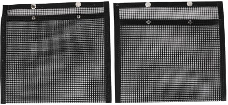 2 Stück BBQ Mesh Grill Taschen Wiederverwendbare Glasfaser Hitzebeständige Gemüse Grillbeutel für Grillabende Picknicks Camping