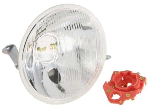 Generico Scheinwerfer vorne aus Glas kompatibel mit Vespa PX 125 150 200 Arcobaleno