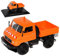 Atlas Mercedes-Benz Unimog U32 Baureihe 411 Straßendienst Orange mit Sockel 1/43 Modell Auto