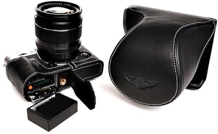 Handgefertigte echte echtes Leder Vollkamera Tasche Tasche für FUJIFILM X-T30 X-T20 X-T10 unten Öffnung schwarz Farbe