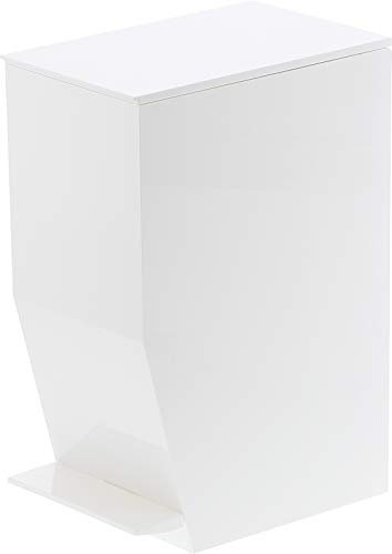 Yamazaki 3385 TOWER Tret-Kosmetikeimer, weiß, ABS-Harz, minimalistisch, 12 x 19 x 27.5 cm