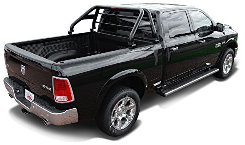 Hansen Styling Parts Fahrzeugspezifischer SCHWARZER Überrollbügel mit Gitter - verwendbar mit Laderaumabdeckung - kompatibel mit Dodge Ram (2013-2018) & Dodge Ram (2019-)
