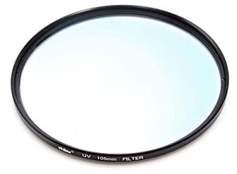 vhbw Universal UV Filter für Kamera Objektive mit 105mm Filtergewinde - UV Schutzfilter, Schwarz