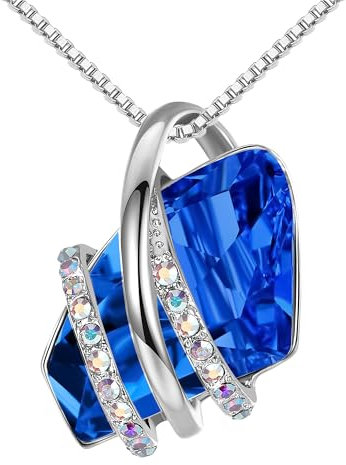 Leafael Birthstone Pierre De Souhait Collier Ras De Cou Femme | Birthstone Collier Cristal Blanc | Sans allergie Collier Aesthetic Avec Coffret Cadeau Inclus