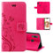 betterfon Hülle Kompatibel mit Huawei P20 Lite | Premium PU Leder Handyhülle Wallet Case für P20 Lite | Schutzhülle Blumen Klapphülle Handyhülle | Pink