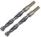 sourcing map Forets hélicoïdaux à tige réduite 14mm HSS 4341 avec tige 10mm 2Pcs