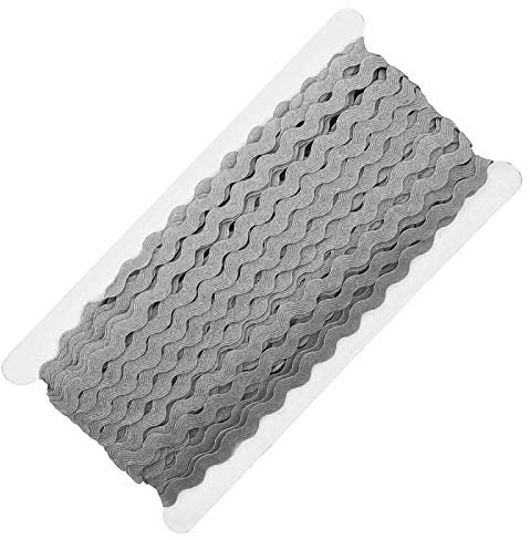 25m Zackenlitze Borte Zick-Zack-Borte auf Karte, 5/9mm breit, Viskose, waschbar, 15 Farben