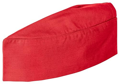 DESERMO Gastro Schiffchen verstellbar mit Klettverschluss | Hochwertige Profi Küchen-Mütze | Für Frau & Mann passend für alle Größen | Große Farbauswahl | 220g/m²