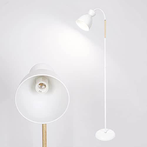 Anten Lampadaire Orientable Blanc | Culot E27 max. 60 W | 159 cm | Lampe sur Pied Rétro Métal pour Salon, Chambre, Bureau | Sans Ampoule