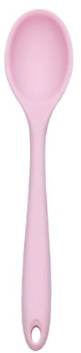 Cucchiaio in silicone Cucchiaio grande in silicone Cucchiaio da minestra in silicone Mestolo da cucina Strumento di cottura Rosa