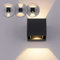 SellTec LED Wandleuchte Up & Down Light, Cubus anthrazit sparsame Außenlampe Fassadenlampe, verstellbarer Lichtstrahl warmweiß…