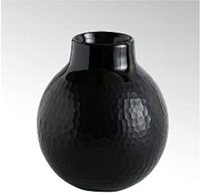 Lambert Borromini Vase Opaqueglas schwarz H 27,5 D 26 cm