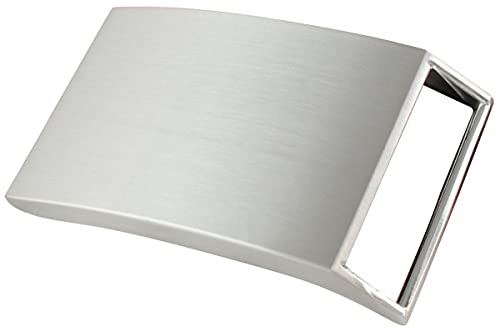 BELTINGER Gürtelschnalle 5,0 cm | Buckle Wechselschließe Gürtelschließe 50mm Massiv | Wechselgürtel bis 5cm | Silber