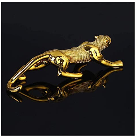 Dekor abstrakte skulptur dekorative statue, tier skulptur handgefertigte miniatur exquisite gold harz leopard strass panther figur wildlife handwerkworks for tv cabinet dekoration wohnzimmer schlafzim