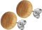 FILANGO 1 Paar Chirurgenstahl Ohrstecker HOLZDISC Ohrring Schmuck hellbraun 8 mm