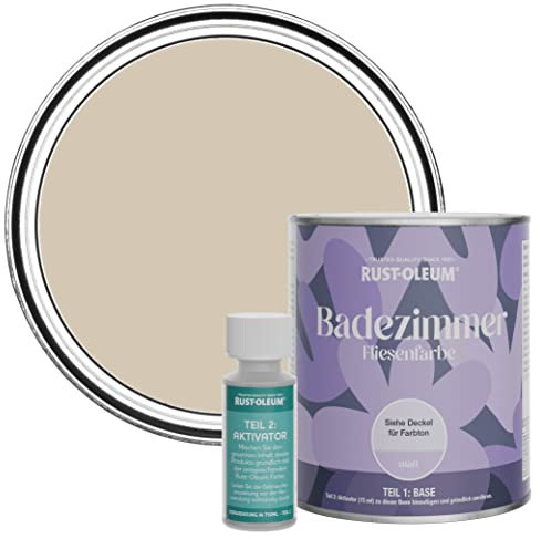 Rust-Oleum wasserbeständiger Fliesenlack für das Badezimmer in mattem Finish -Karamell 750ml