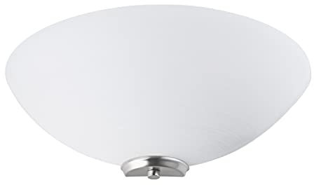 Happy Homewares Traditional Satin Nickel Trim Flush Wall Lamp Uplighter with Opal Swirl Glass Diffuser | 1 x 60w E27 | 30cm Width