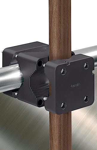 4smile Sonnenschirmhalter Balkongeländer – Aluminium Sonnenschirm Balkon Halterung - Schirmhalterung SunnyStar, hoch-funktionaler Kraftprotz, Schwarz