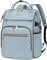 EMPSIGN Laptop-Rucksack für Damen, Gesteppt, hellblau, 17 inch, Arbeit, Reisen, Laptop, Uni
