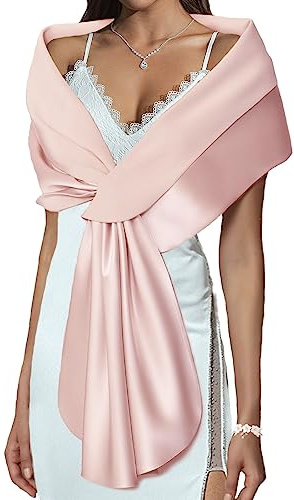 EASEDAILY Chales y envolturas de mujer para vestidos de noche, bufanda de boda, elegante estola de novia para novia y dama de honor