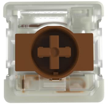 GATERON KS-33 Low Profile 2.0 RGB Switches 3 Pin Factory Pre-lubed for MX Mechanical Keyboard White Bottom Housing (35PCS Brown), Brown, 35pcs