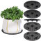 Plant Stand, Heavy Duty Plant Level Pot Elevator, 6Pcs Plant Level Pot Elevator Round Plant Flower Pot Stand Heavy Duty Plant Holder Plastic Plant Risers for Garden Deck 30 cm / 12 Inch Black